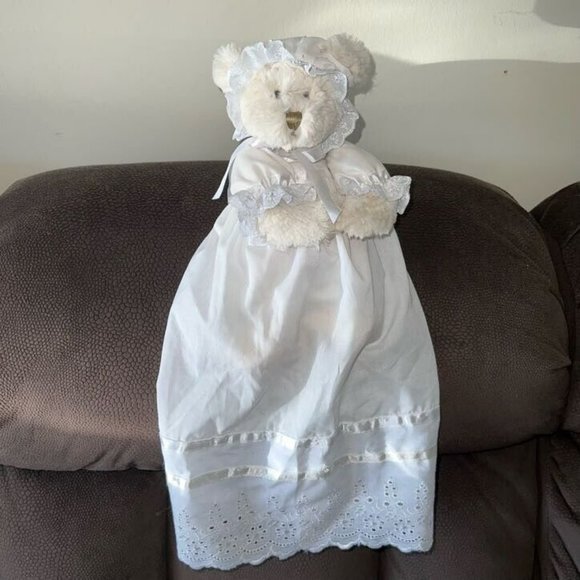 Ganz Christening Bear White Long Gown Baby Plush Baptism Christmas Gift HE8674 - Picture 2 of 12